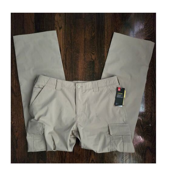 Under Armour Pants Men's Sz 36x33 Beige Storm Cargo Loose Water Resistant NWT - Picture 3 of 10